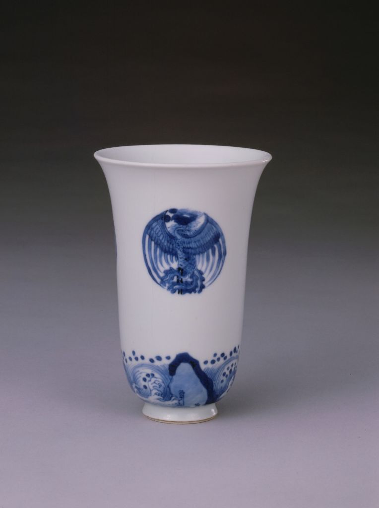 图片[1]-Imitation blue and white group phoenix cup-China Archive